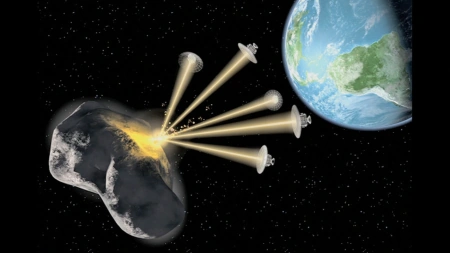 美国发现直径1km小行星，或将撞击地球，能否在空中将其击碎？
